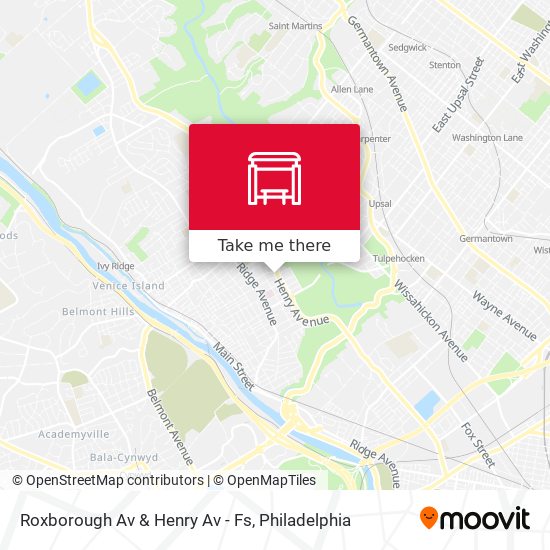 Roxborough Av & Henry Av - Fs map