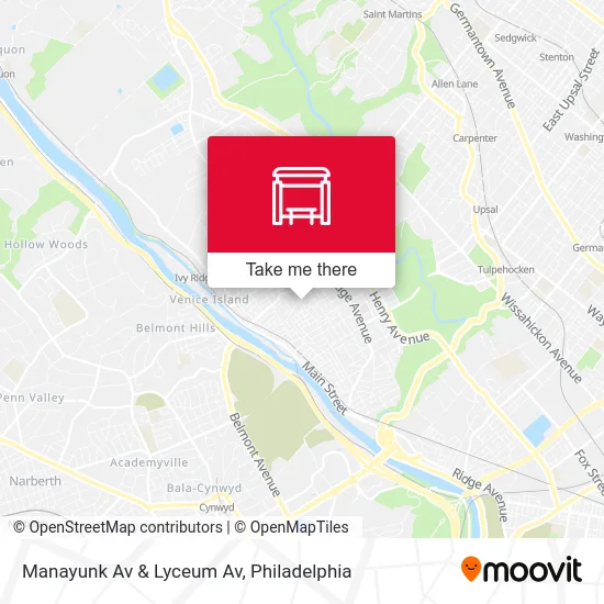 Manayunk Av & Lyceum Av map