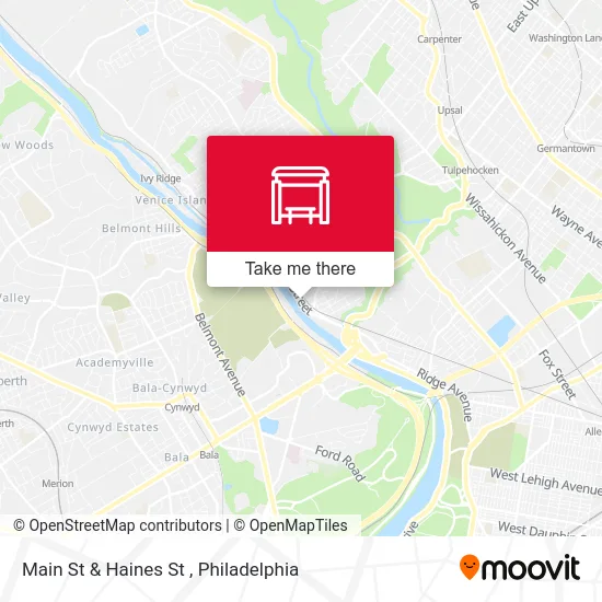 Main St & Haines St map