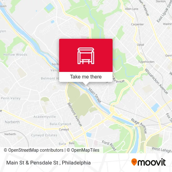 Main St & Pensdale St map