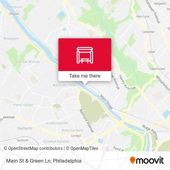 Main St & Green Ln map