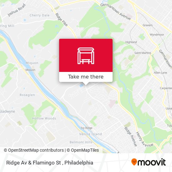 Ridge Av & Flamingo St map
