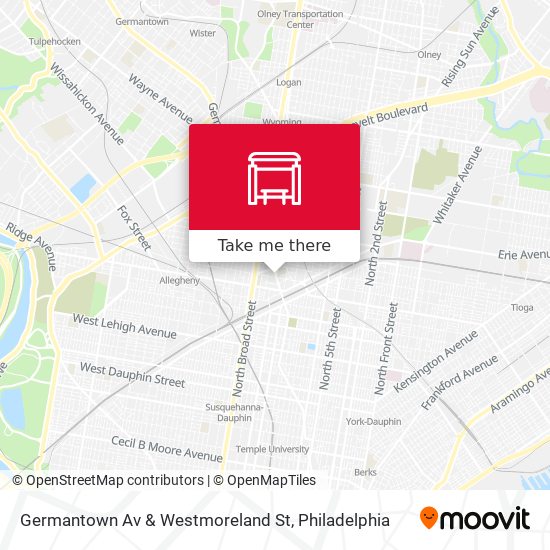 Mapa de Germantown Av & Westmoreland St