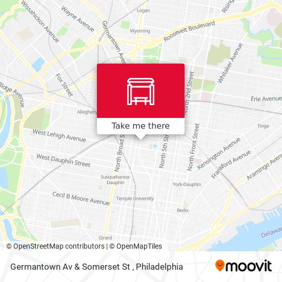 Germantown Av & Somerset St map