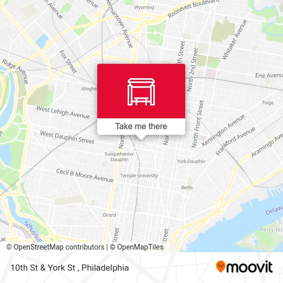 10th St & York St map