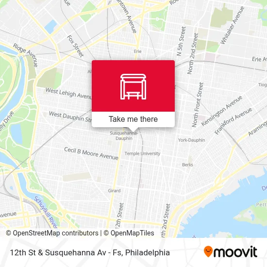 12th St & Susquehanna Av - Fs map