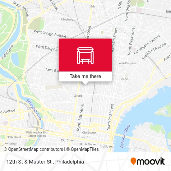 12th St & Master St map