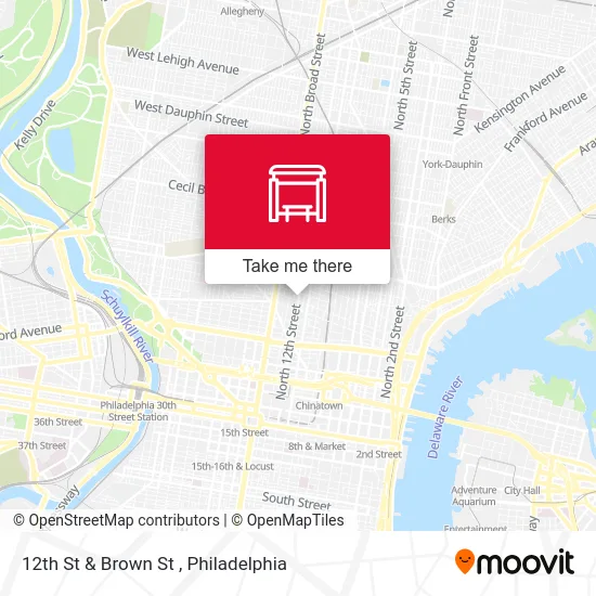 12th St & Brown St map