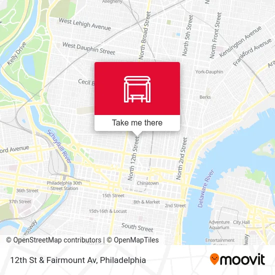 12th St & Fairmount Av map