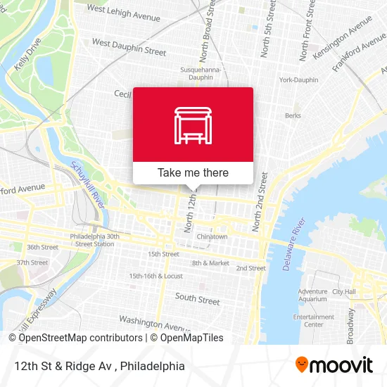 12th St & Ridge Av map