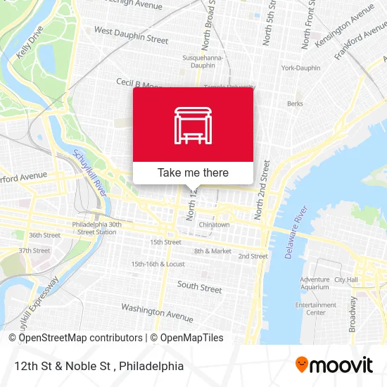 12th St & Noble St map