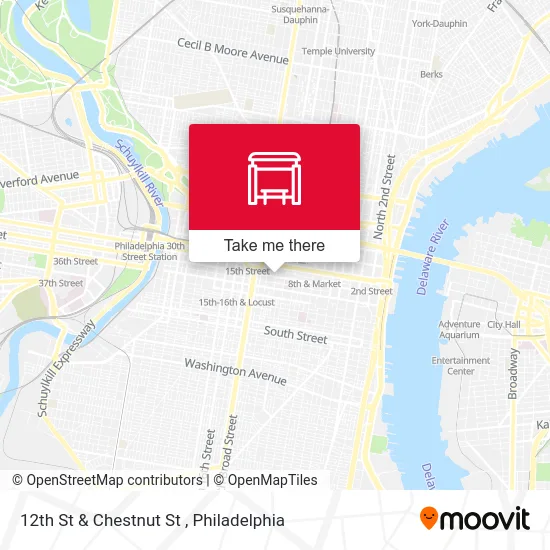 12th St & Chestnut St map