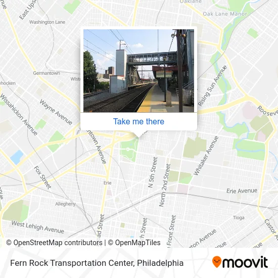 Fern Rock Transportation Center map