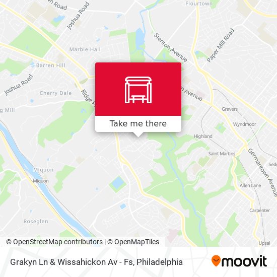 Mapa de Grakyn Ln & Wissahickon Av - Fs