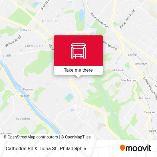 Cathedral Rd & Tiona St map