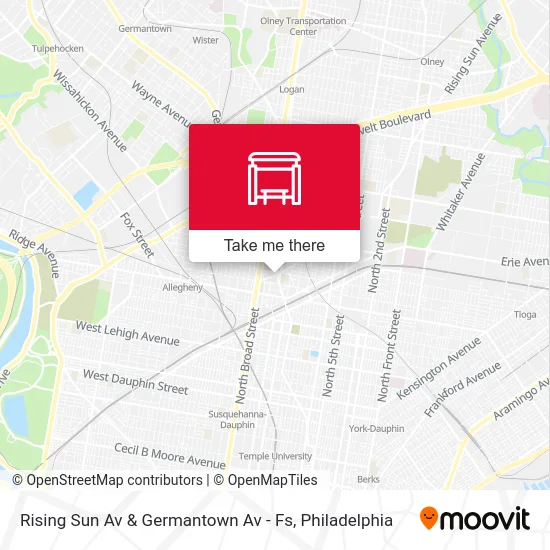 Rising Sun Av & Germantown Av - Fs map