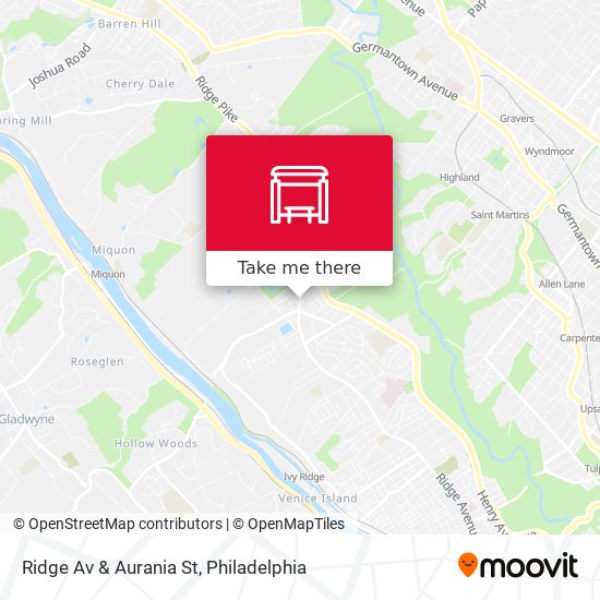 Mapa de Ridge Av & Aurania St