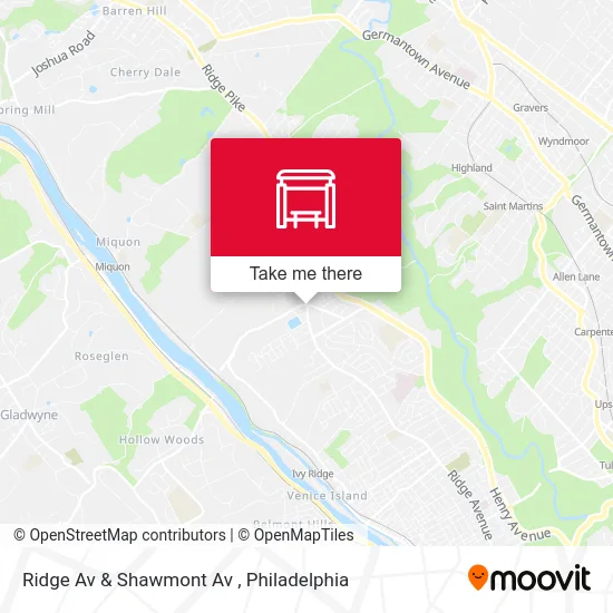 Ridge Av & Shawmont Av map