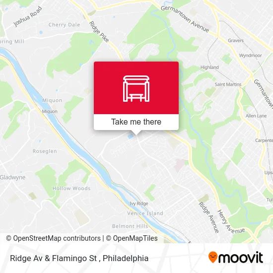 Ridge Av & Flamingo St map