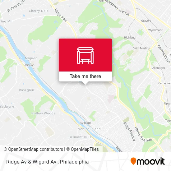 Ridge Av & Wigard Av map