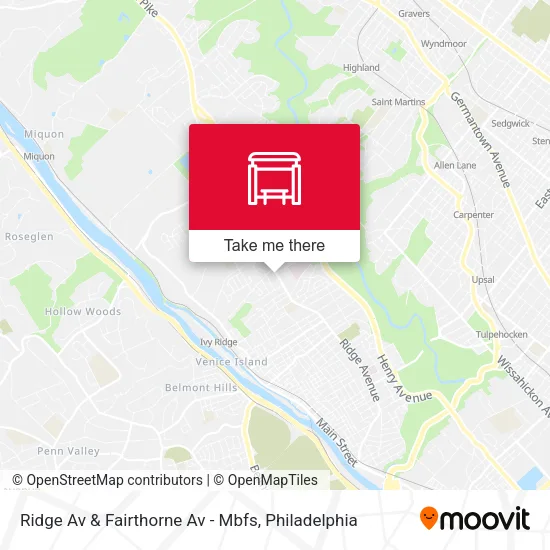 Ridge Av & Fairthorne Av - Mbfs map