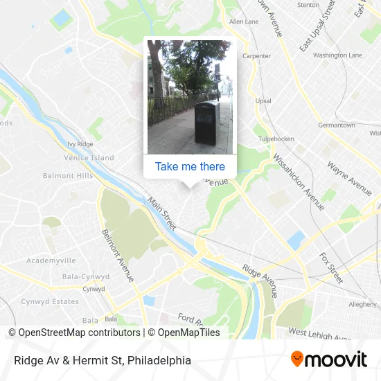 Ridge Av & Hermit St map