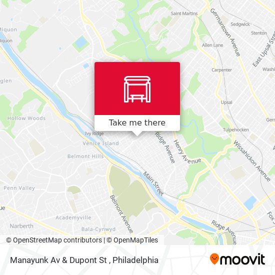 Mapa de Manayunk Av & Dupont St