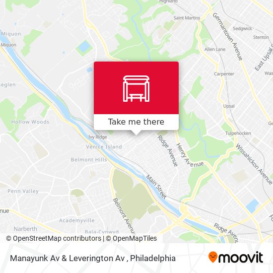 Manayunk Av & Leverington Av map