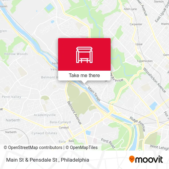 Main St & Pensdale St map