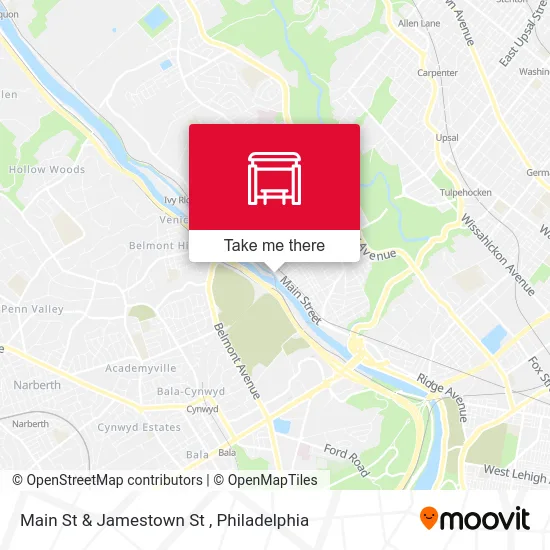 Main St & Jamestown St map