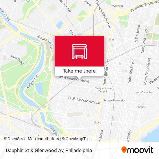 Dauphin St & Glenwood Av map