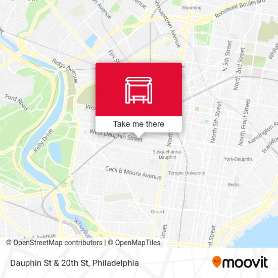 Dauphin St & 20th St map