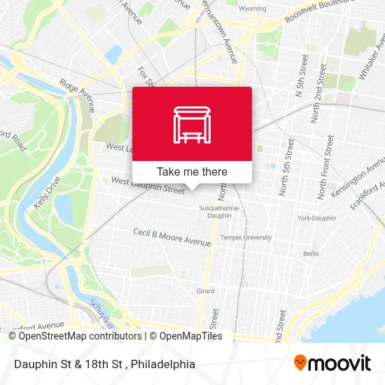 Dauphin St & 18th St map