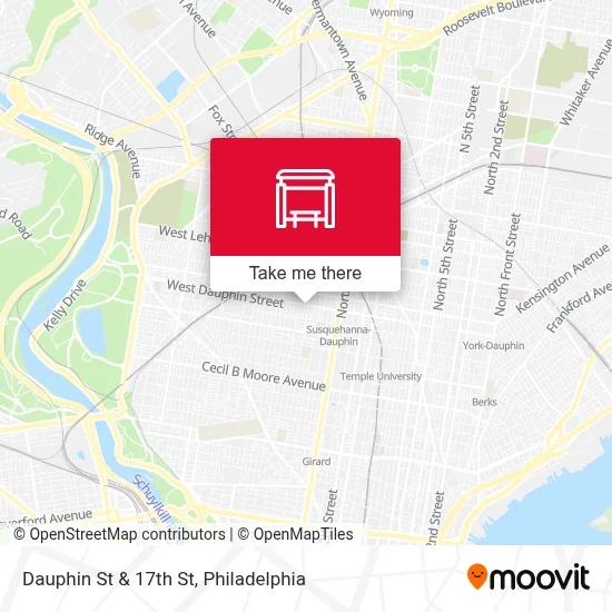 Dauphin St & 17th St map