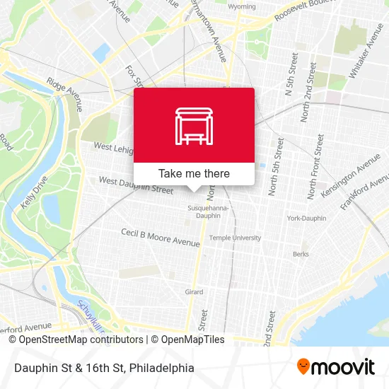 Dauphin St & 16th St map