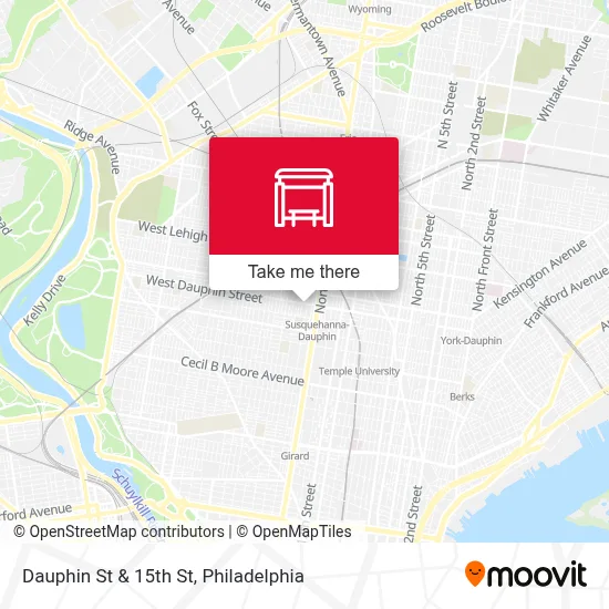 Dauphin St & 15th St map