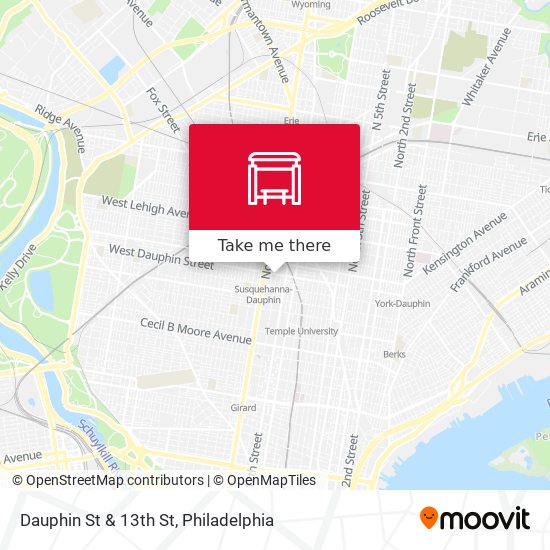 Dauphin St & 13th St map