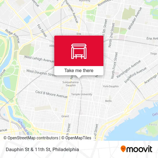 Dauphin St & 11th St map