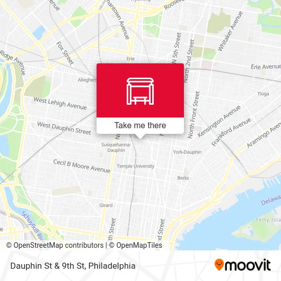 Dauphin St & 9th St map