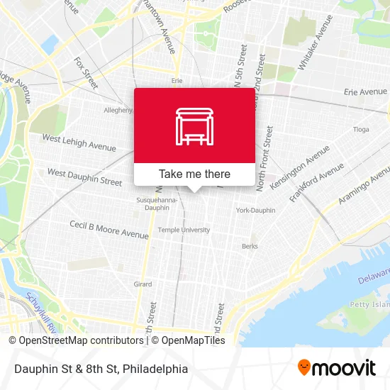 Dauphin St & 8th St map