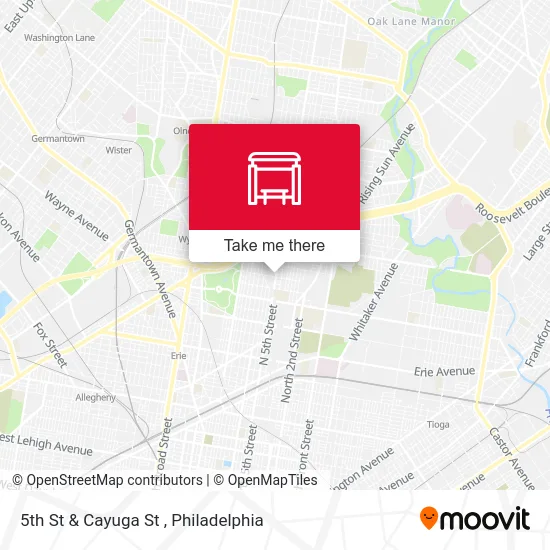 5th St & Cayuga St map