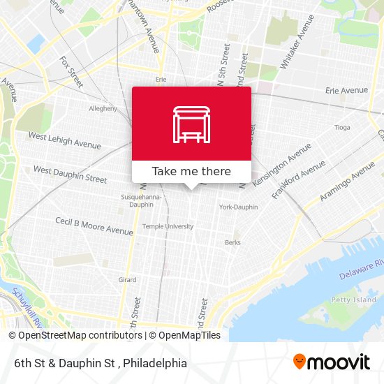 Mapa de 6th St & Dauphin St