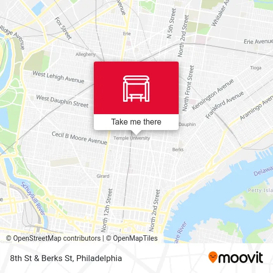 8th St & Berks St map