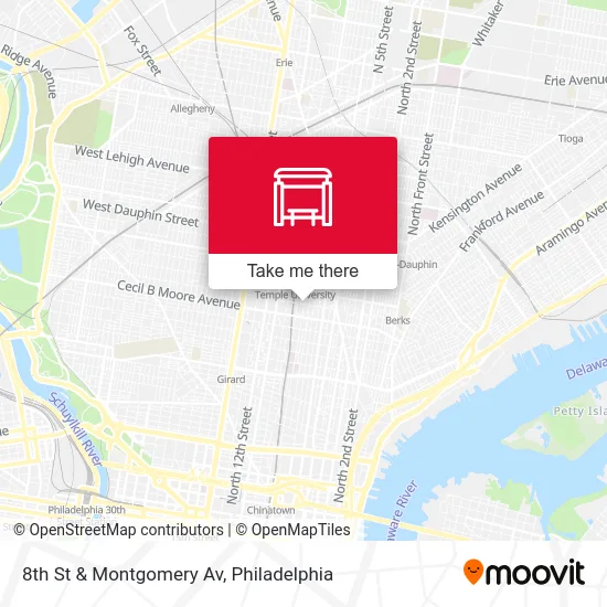 8th St & Montgomery Av map