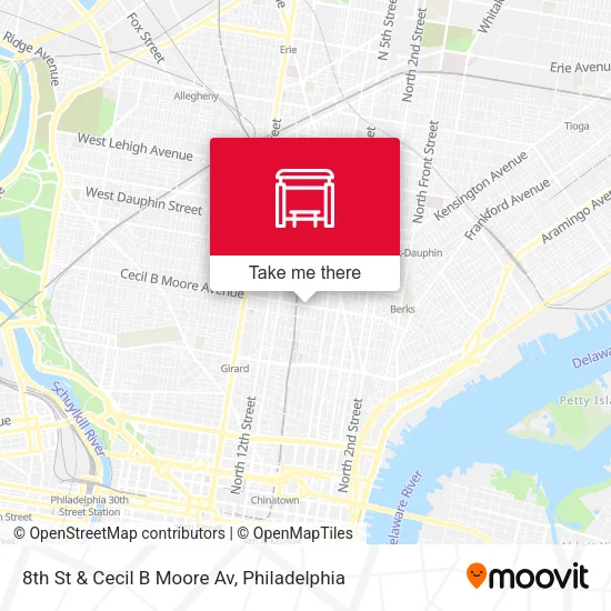 Mapa de 8th St & Cecil B Moore Av