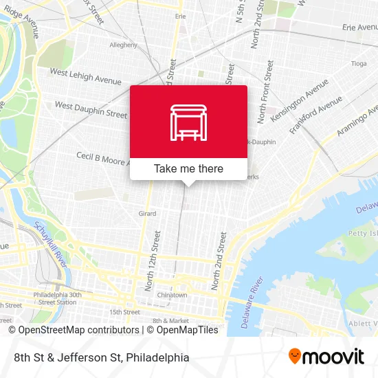 8th St & Jefferson St map