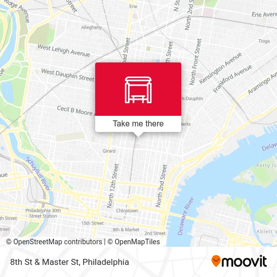 8th St & Master St map