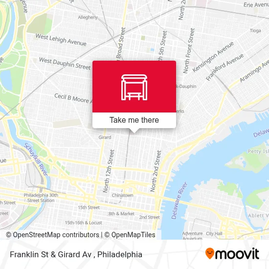 Franklin St & Girard Av map