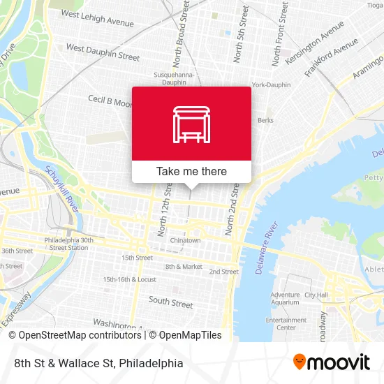 8th St & Wallace St map