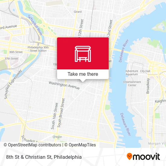 8th St & Christian St map
